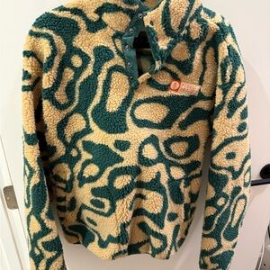 Parks Project Green and Cream Patterned Fleece pullover